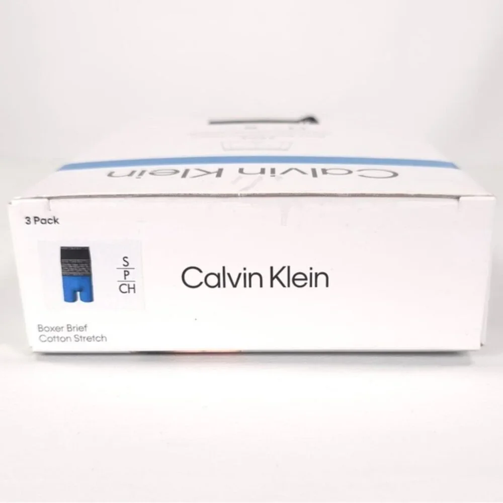 Calvin Klein 3 Pack Boxer Brief‎ SMALL Cotton Stretch Extra Soft